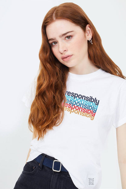Rainbow Wear Responsibly Mia Crew Neck T-Shirt