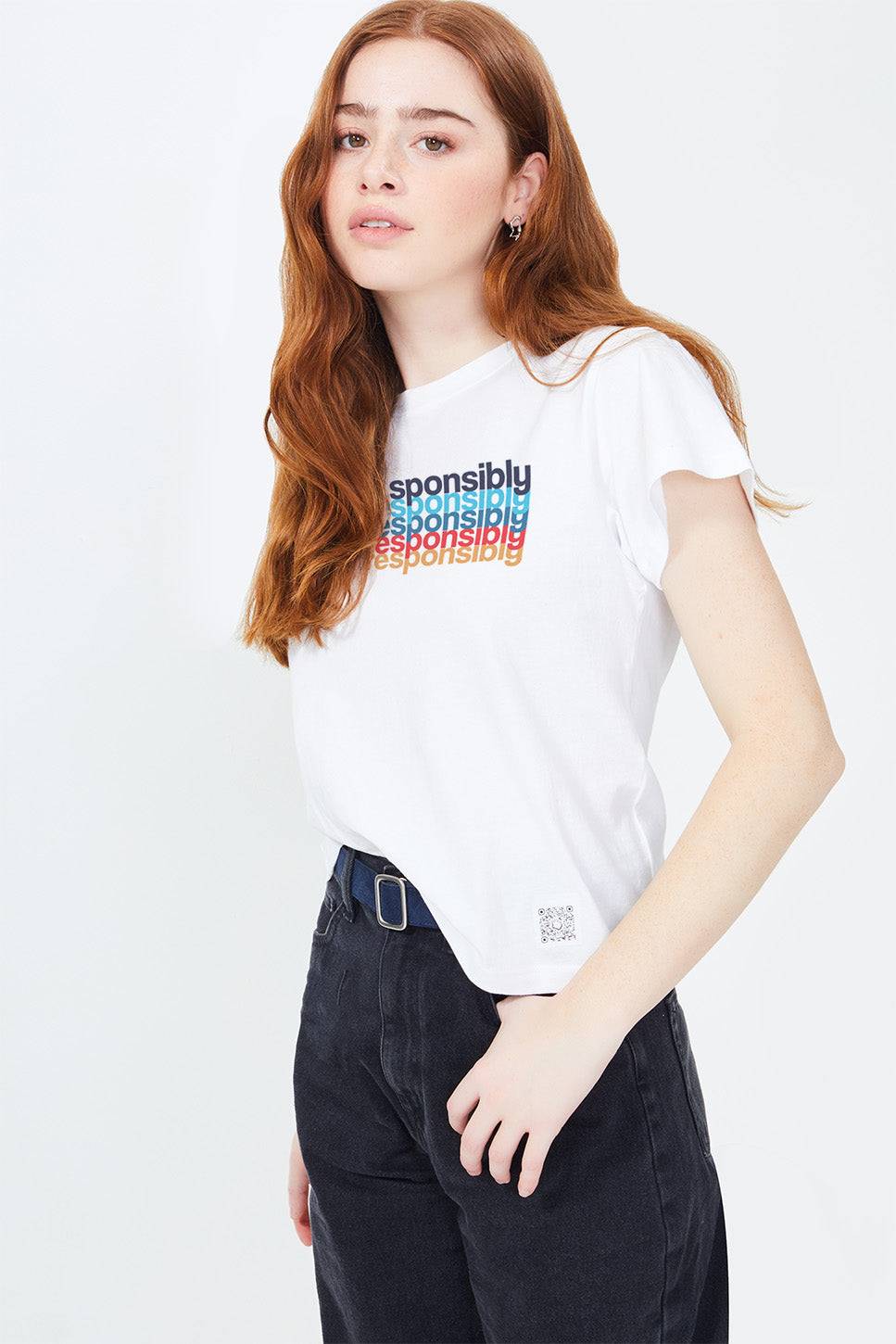 Rainbow Wear Responsibly Mia Crew Neck T-Shirt